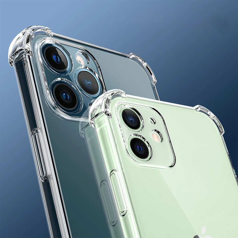 Funda transparente para iPhone, TPU flexible, esquinas reforzadas antigolpes, protección para cámara y pantalla, resistente a rayaduras 3