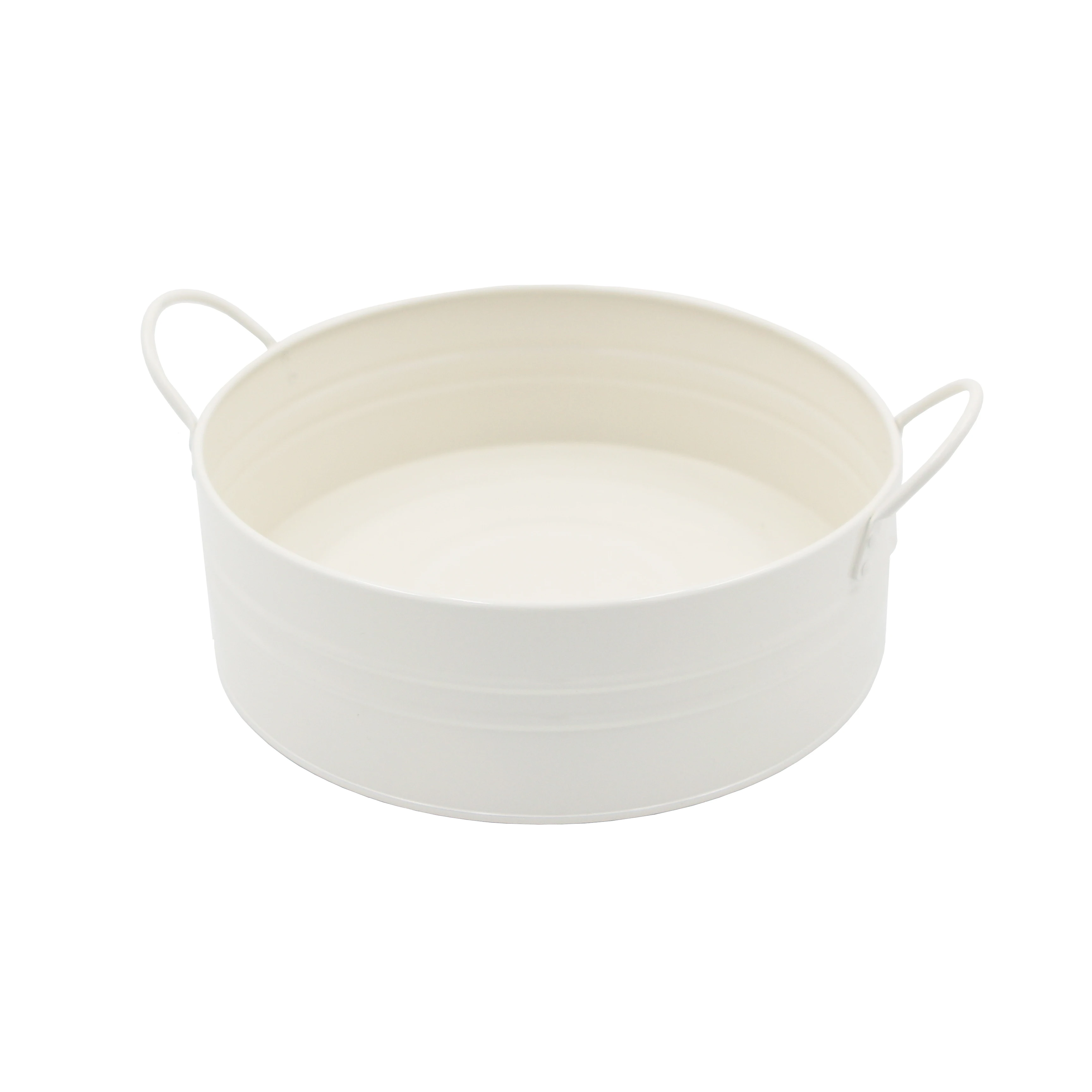 Metal Washpan/Basin with Handles Cream Color Montessori Practical Life Material