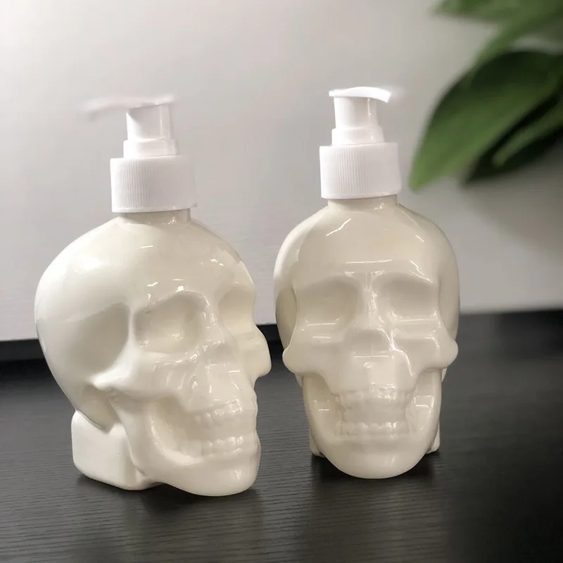 Halloween Lotion Bottle Soap Dispenser Empty Refillable Shampoo Lotion Hand Sanitizer Container Bottle Skull Design Decoration