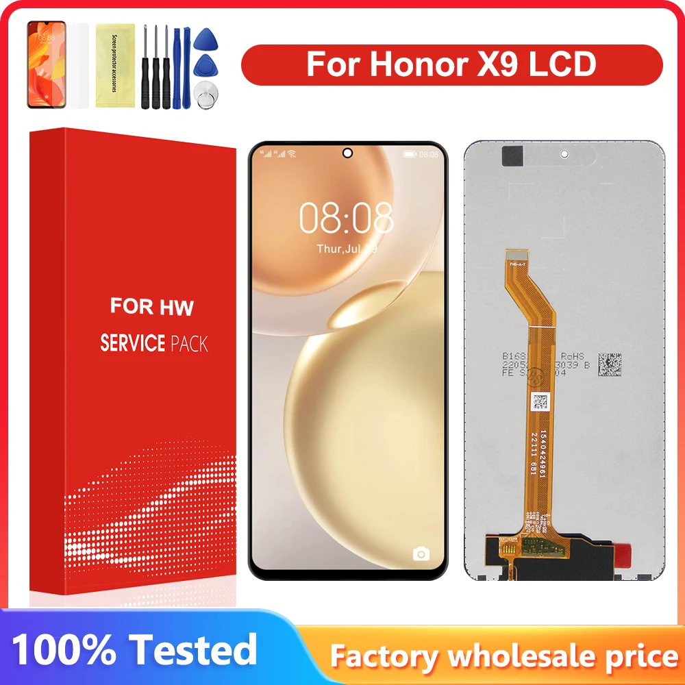 

6.81 inch For Honor X9 4G LCD Display Screen Touch Panel Digitizer Replacement For Honor X9 5G ANY-NX1 Display With Frame