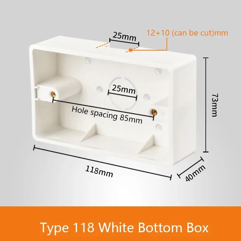 Mexico Standard Electrical Outlet Mounting box Plastic Enclosure LATAM Wall Surface Switch Socket Plug Safe Instal External box
