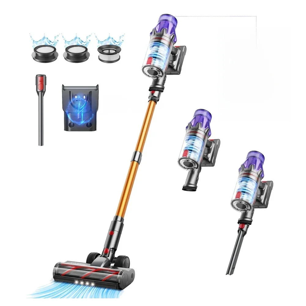 Laresar v7 Cordless Vacuum Cleaner 500W 50KPA Suction Power Handheld smart Home appliance Dust Cup Removable Battery