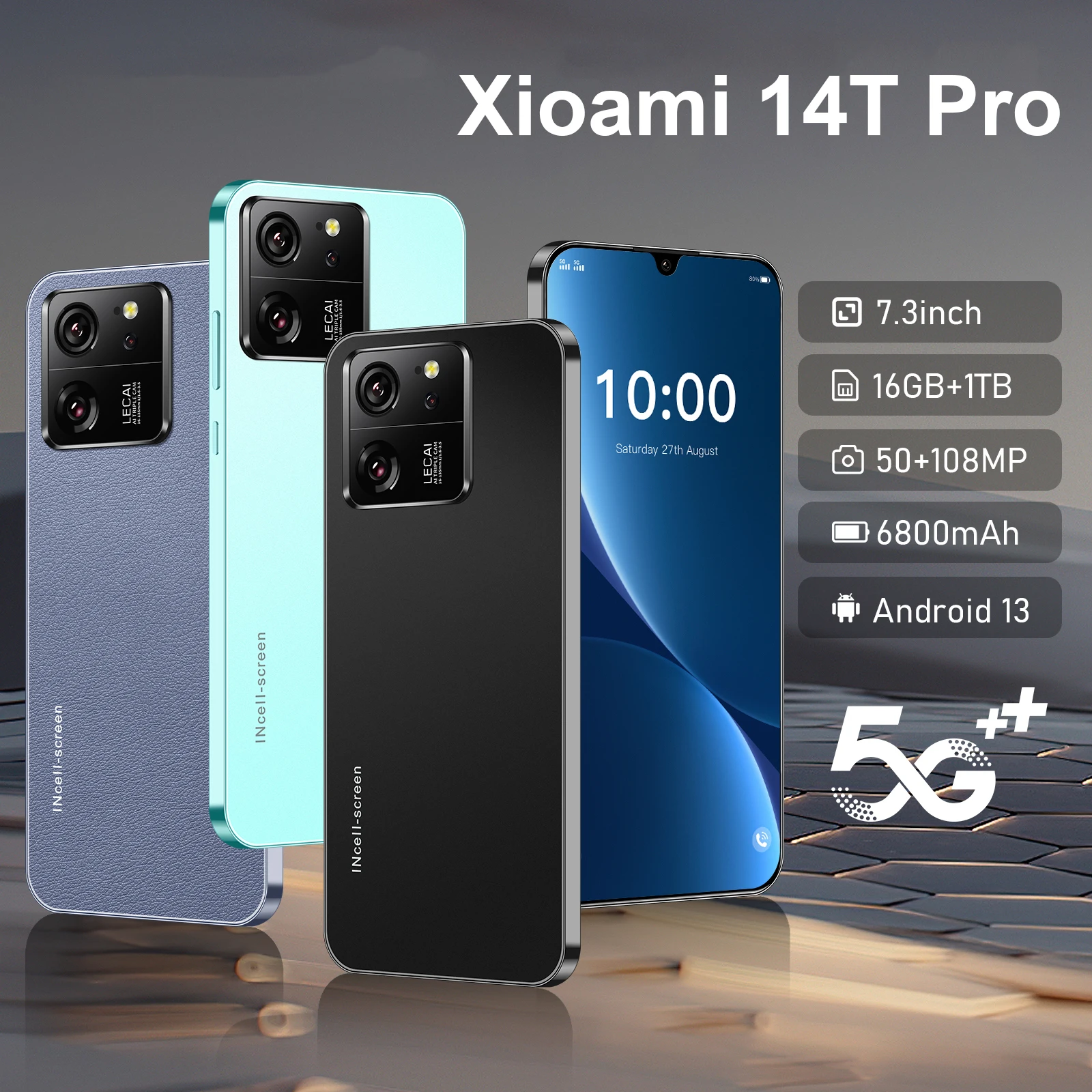 

2025 Xioami 14T Pro Original 5G Smartphone 7.3“ 7800mAh Android Cellphones Dual SIM Card Cell Phone Global Version Mobile Phones