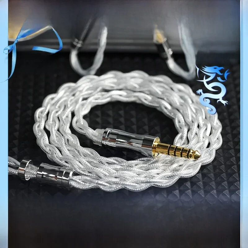 Kabel słuchawkowy HiFi z 4-żyłową warstwą ekranującą z cyny, olejowany, z drutu OFC Litz, z wtykami 2.5/3.5mm/4.4mm 0.78 2PIN MMCX QDC IE900 do Fudu DZ4 — zdjęcie produktu 7