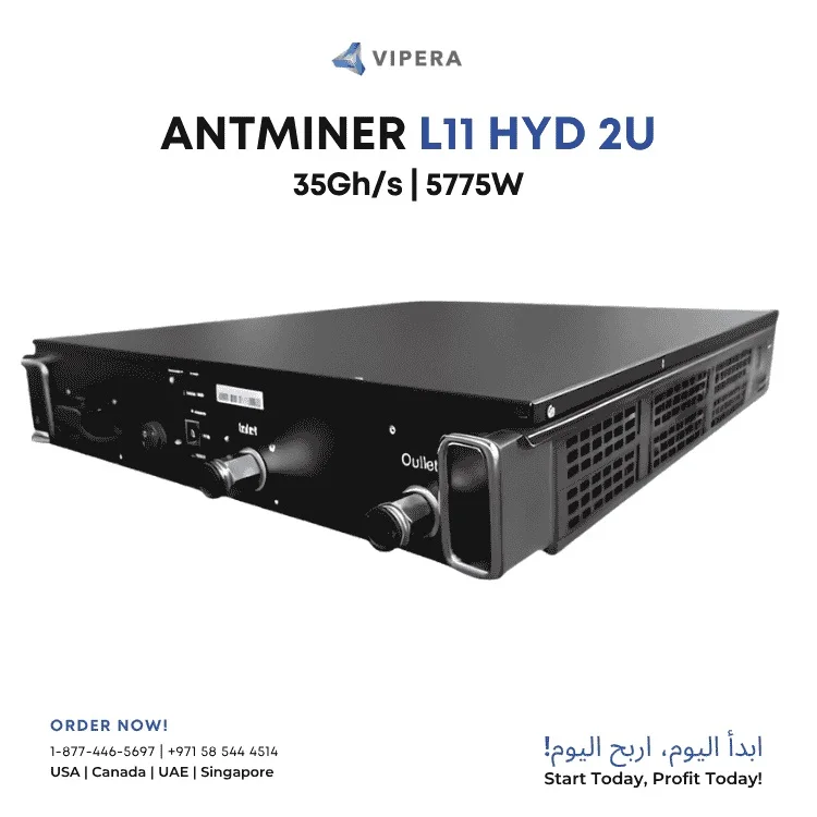 

Hot Sales Bitmain Antminer L11 Hyd 2U 35GH/s Litecoin & Dogecoin Miner
