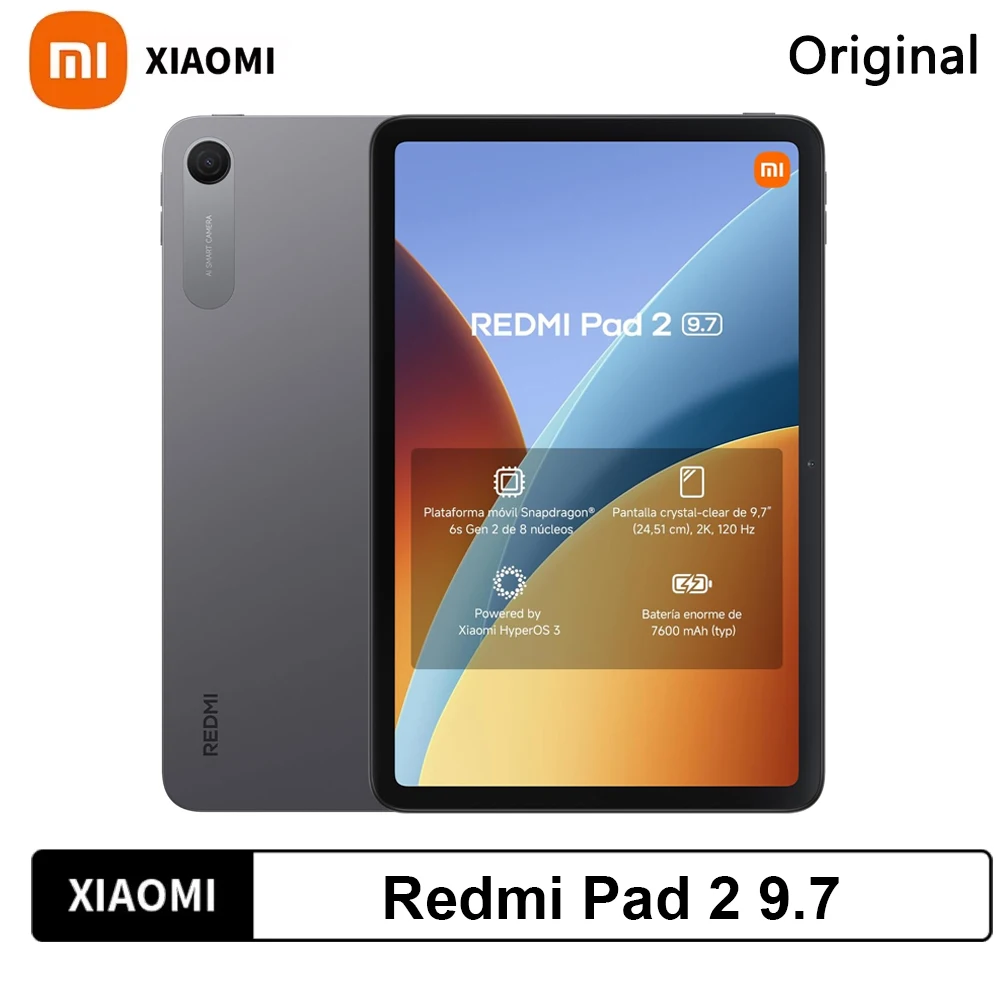 Image of Xiaomi Redmi Pad 2 9,7" Globale Version 2K 120Hz Display Snapdragon 6s 4G Gen 2 Tablet Wi-Fi 5 7600mAh Akku TÜV Augenschutz