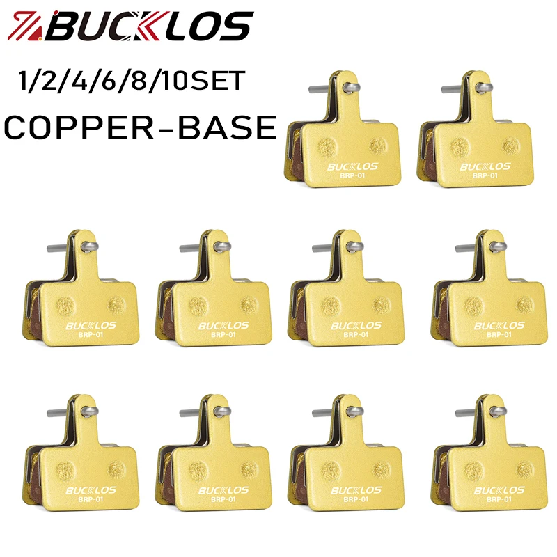 BUCKLOS Copper Based Bicycle Brake Pads Wear Resistant Bike Hydraulic Disc Brake Pad Road Mtb Brake Pad for B01S B03S B05S MT200