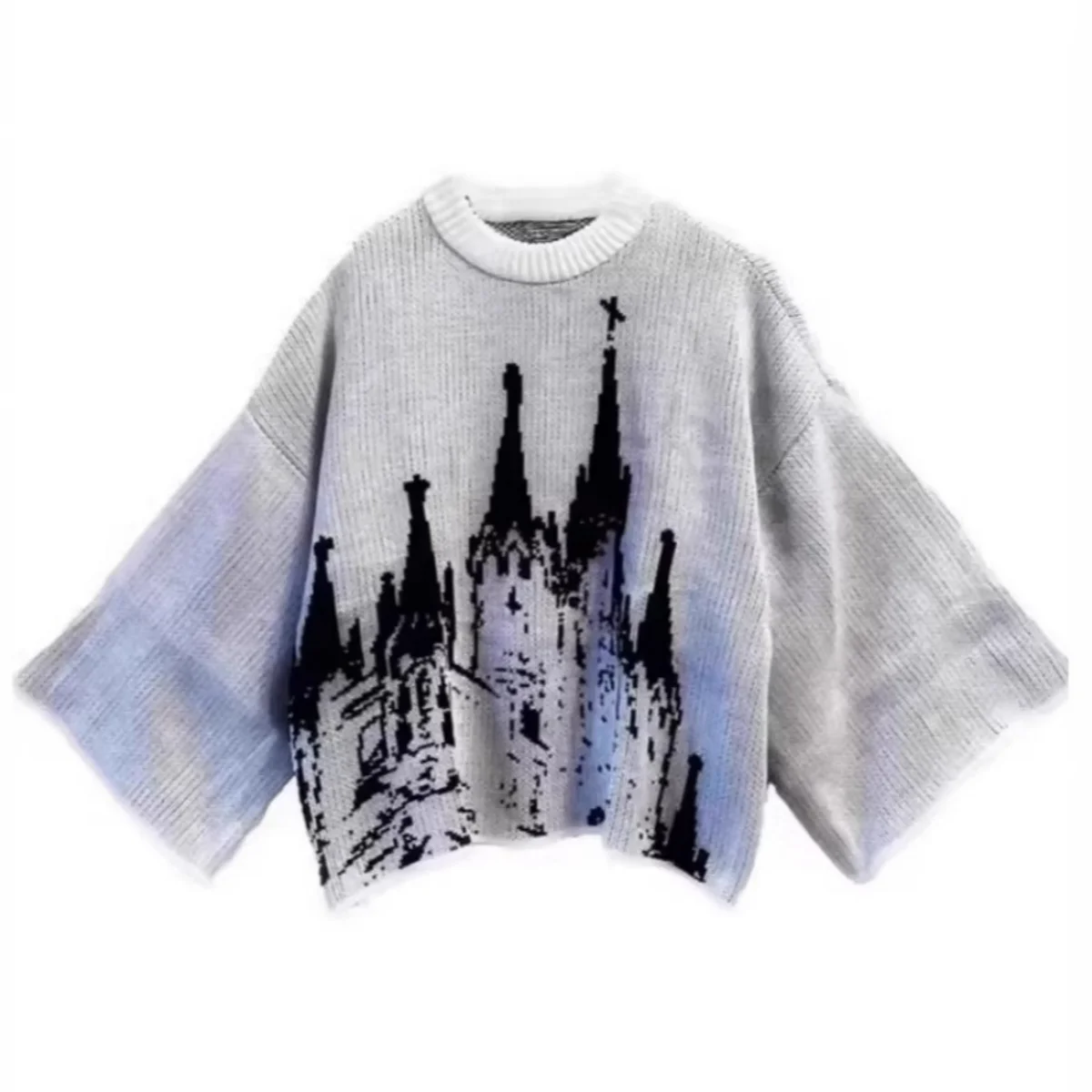 

Men's Women's Loose Sweater Fashion Long Sleeve O-Neck Pullover Casual Y2K Gothic Harajuku Spring Autumn Warm Vintage Clothing