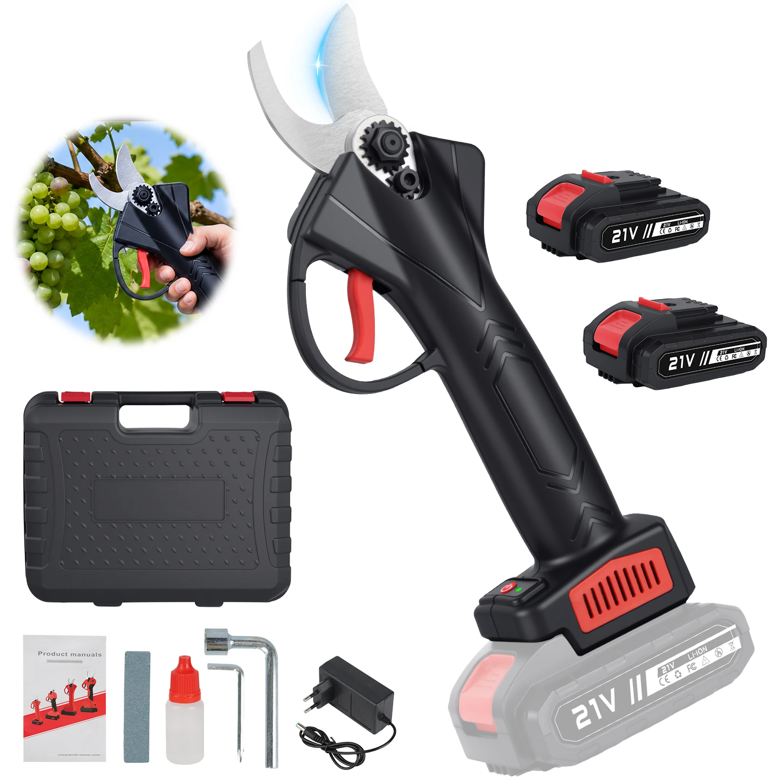 Machine de taille électrique polyvalente pour arbres fruitiers, fleurs, marché agricole, outil de coupe puissant pour la cueillette, coupe-branches à brosse