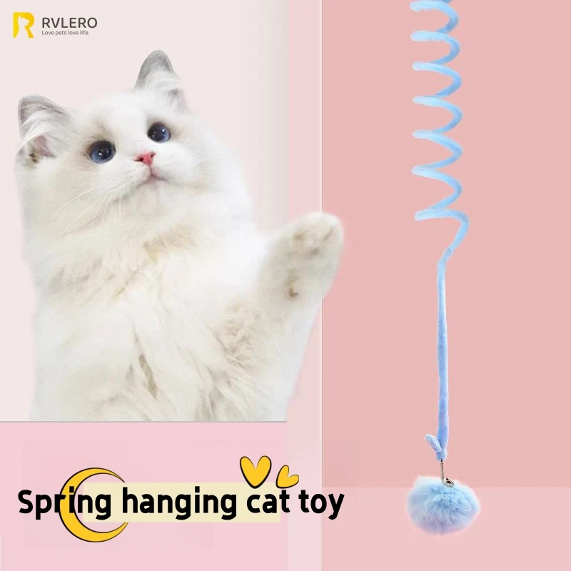 Hängende Tür elastisches Seil Katzen spielzeug Teaser Stick Selfie automatische Seil greifen Saugnapf Wandbehang Tür Schaukel interaktiv