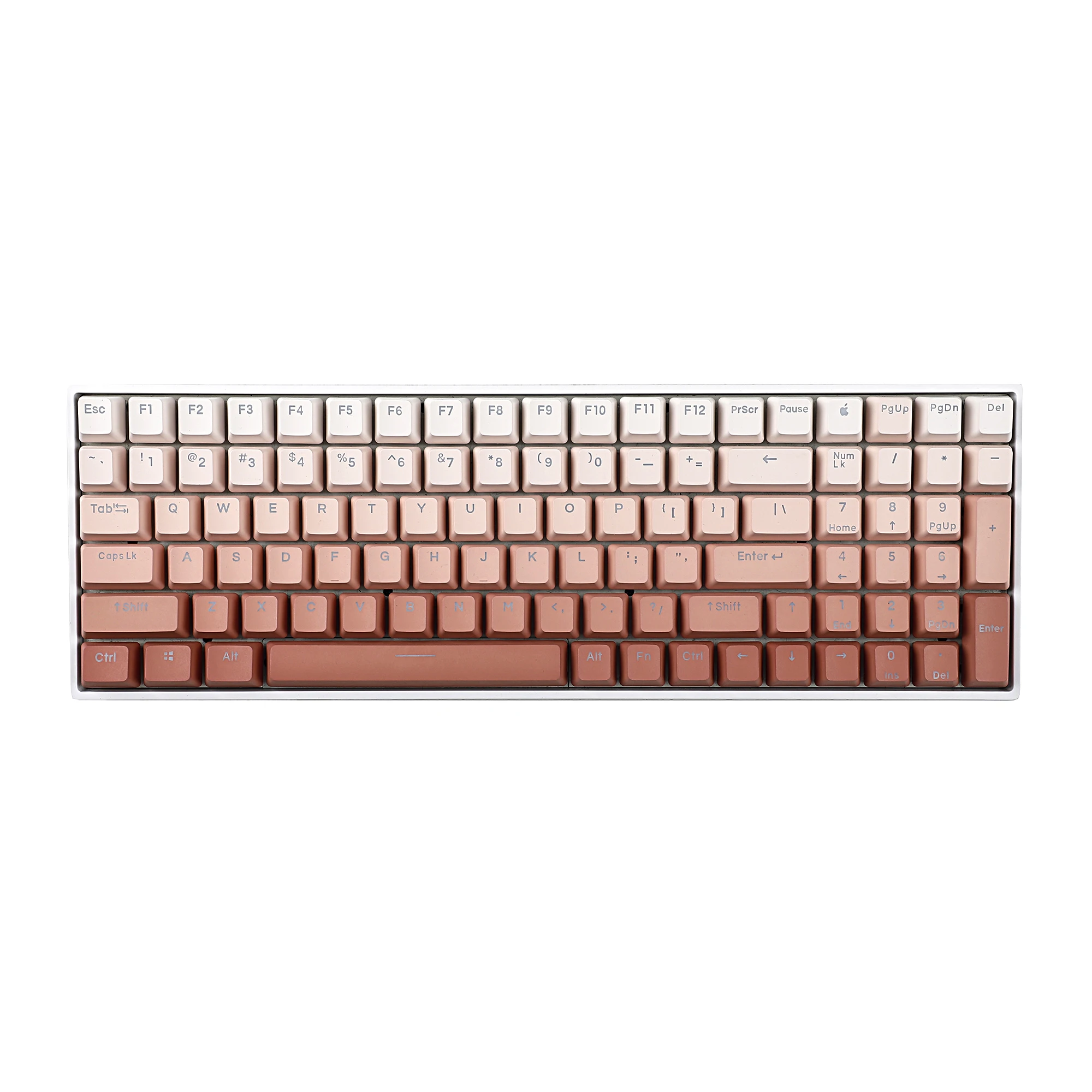 122 YMDK Double Shot Blush Backlit Keycaps PBT OEM Profile Keycap For MX Mechanical Keyboard 104 87 84 68