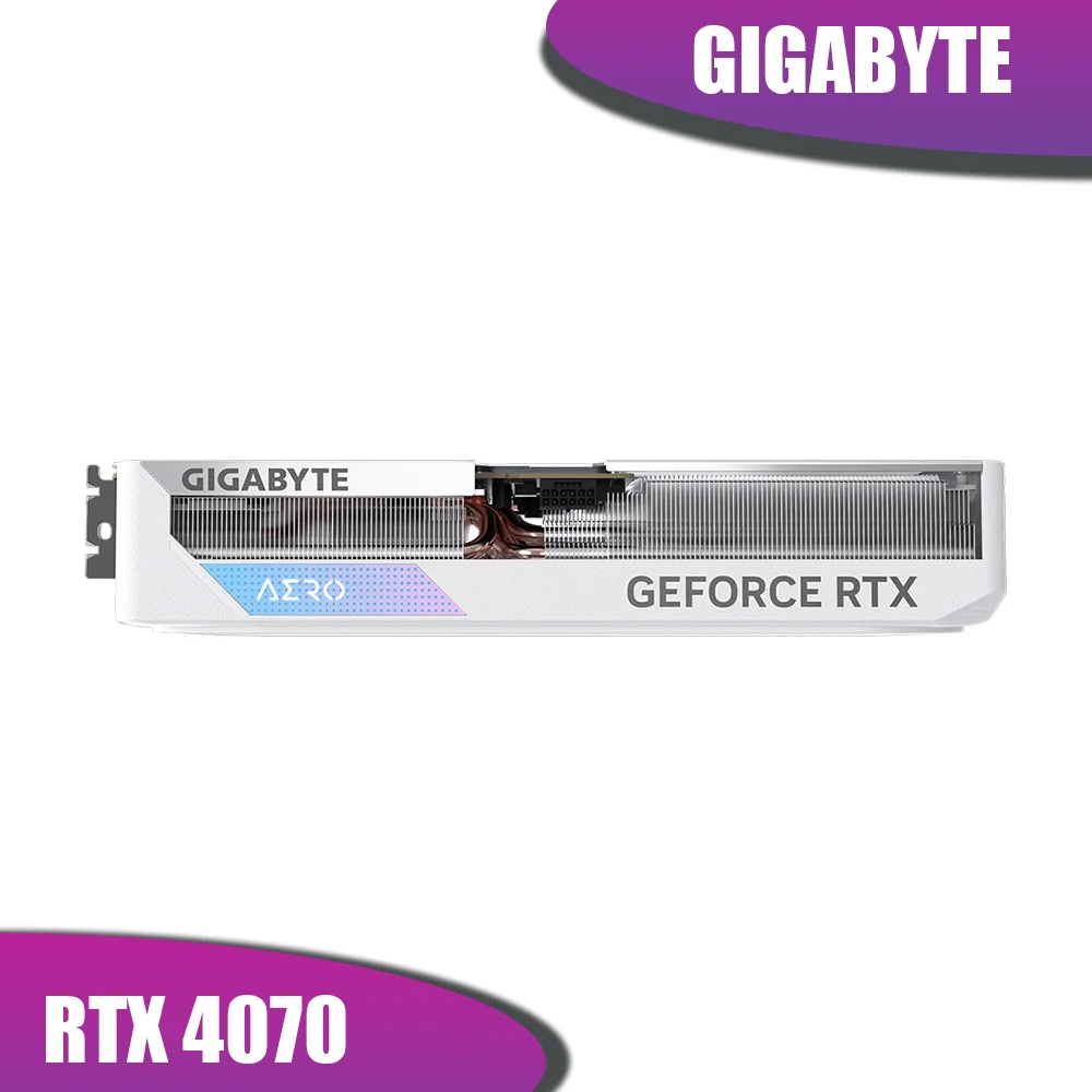 Видеокарта GIGABYTE RTX 4070 AERO OC 12G GPU NVIDIA RTX 4070 GDDR6X 12 Гб, видеокарта бит PCIE4.0, абсолютно новая