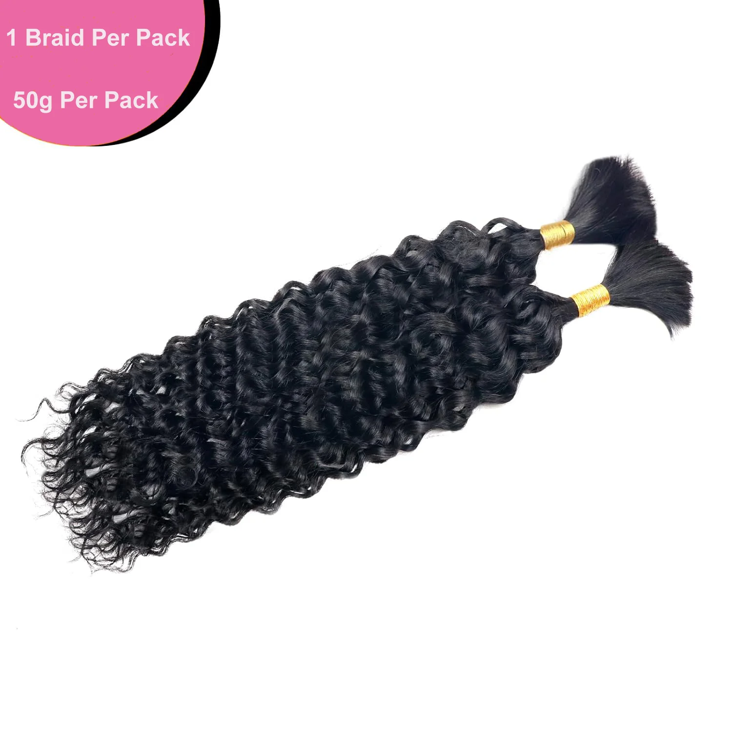 Bulk Human Hair No Weft For Braiding Curly Deep Wave Full Ends Extensions 50g/bundle Bulk Hair Bundles Wholesale For women