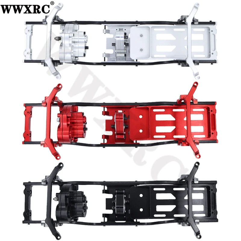 Ramka ze stopu aluminium podwozie skrzynia biegów zderzak góra bateria taca dla 1/12 MN128 MN86 MN86S MN86KS MN86K G500 Crawler RC samochód Modif