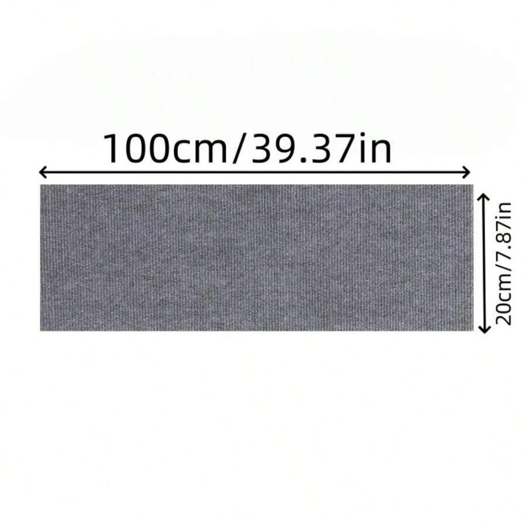5pcs 100X20cm Staircase Mat Self-adhesive Safety Door Mat Soft Stripe Non-Slip Stair Tread Carpet Mat Home Decor