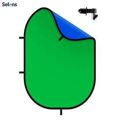 Selens 1x1.5CM/1.5x2M 2-IN 1 Pop Up Backdrop Panel Green &Blue Screen Foldable Background Photographic Studio Equipment