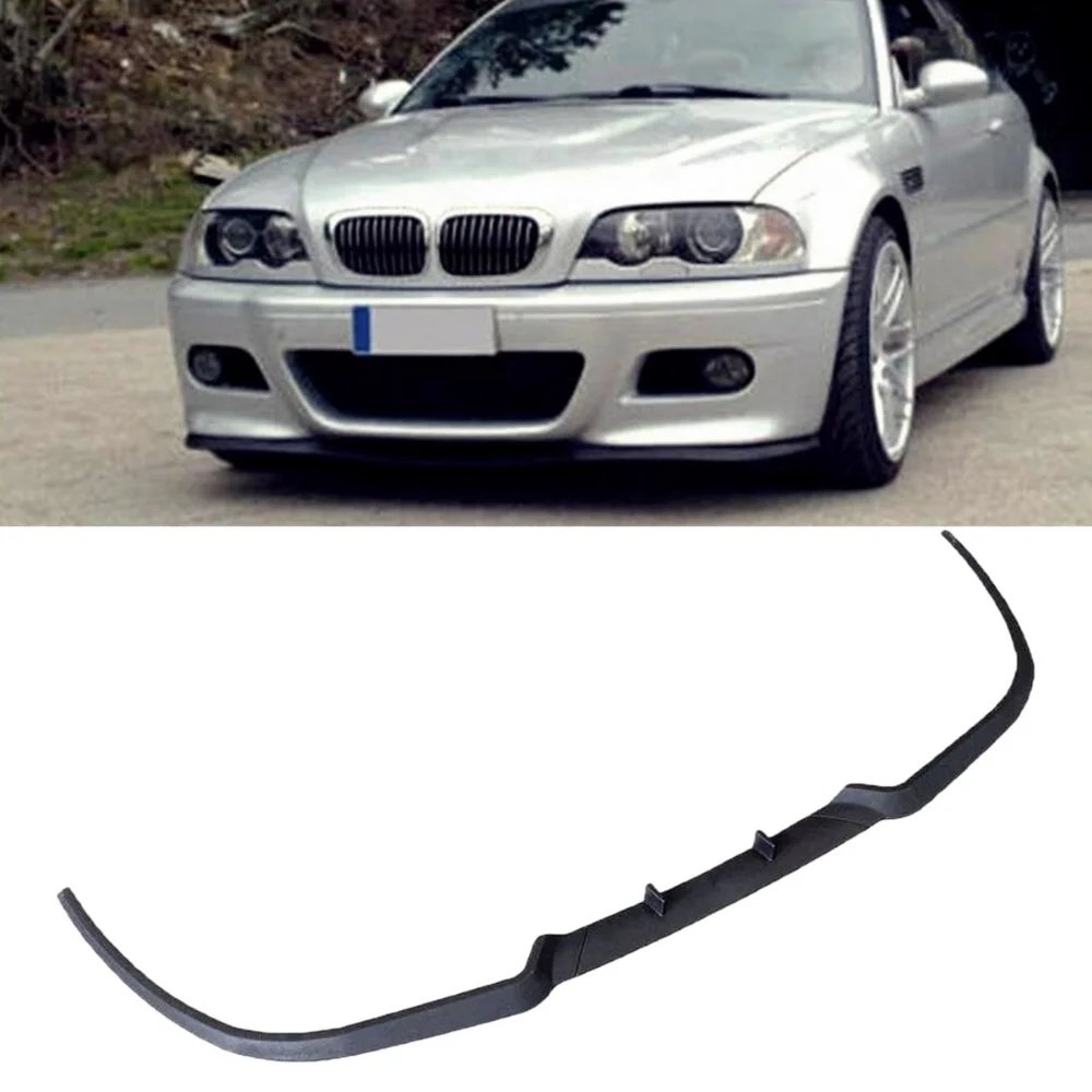 Front Bumper Lip For BMW E46 M3 Sedan Sw CUPRA R Car Accessories Spoiler Flap Euro Universal 3 Pcs Body Kit Outer Parts Tuning