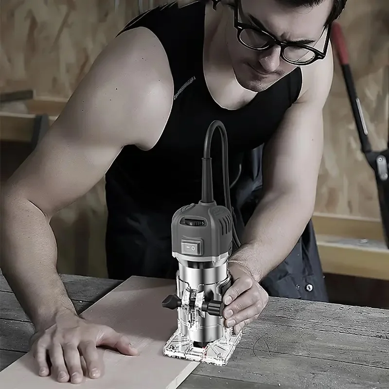 6 سرعات 800 واط آلة التشذيب الكهربائية 33000 دورة في الدقيقة النجارة طحن النقش اليد الخشب حافة راوتر المتقلب المنزل لتقوم بها بنفسك أدوات كهربائية