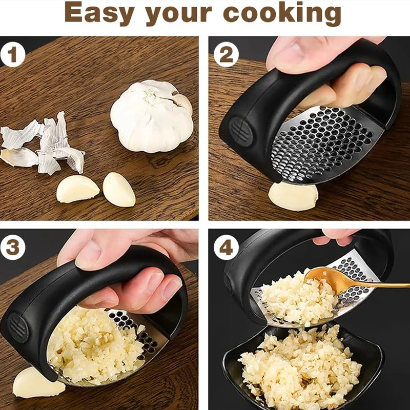 Stainless Steel Garlic Press 3