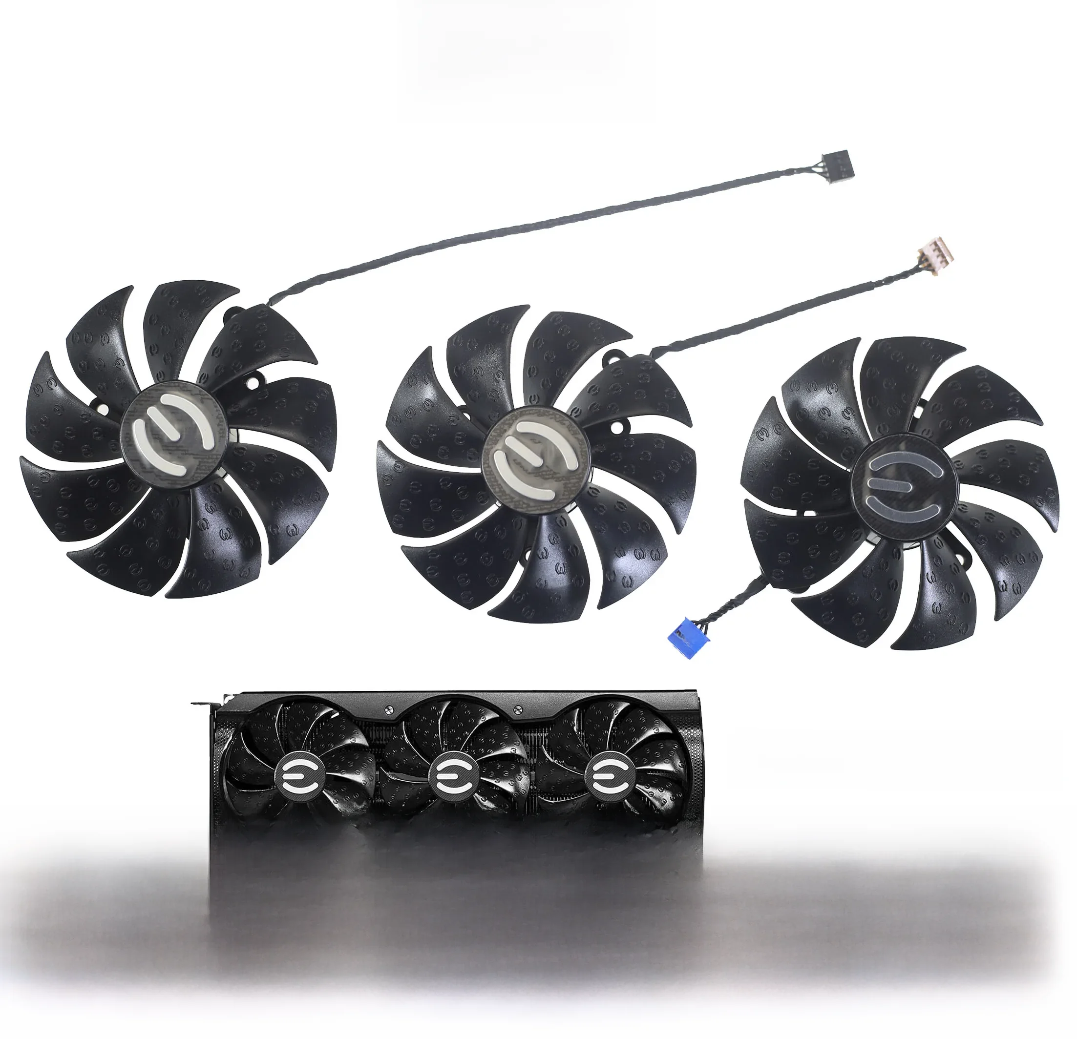 Wentylator karty graficznej 87mm T129215SU PLA09215S12H 12V 0.55A 4Pin do EVGA RTX 3070 3080 3090 XC3 BLACK GAMING — zdjęcie produktu 7