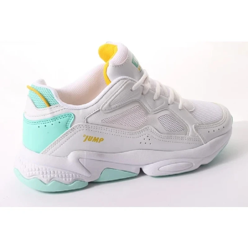 Womens Sports Shoes White Mint Green Yellow  Jump 24711