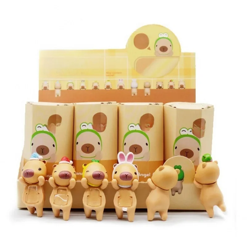 Capybara série Hippers récolte nouvelles figurines d'action Capibara mignonnes poupée modèle de voiture ornements décoration de la maison enfants jouets classiques cadeau