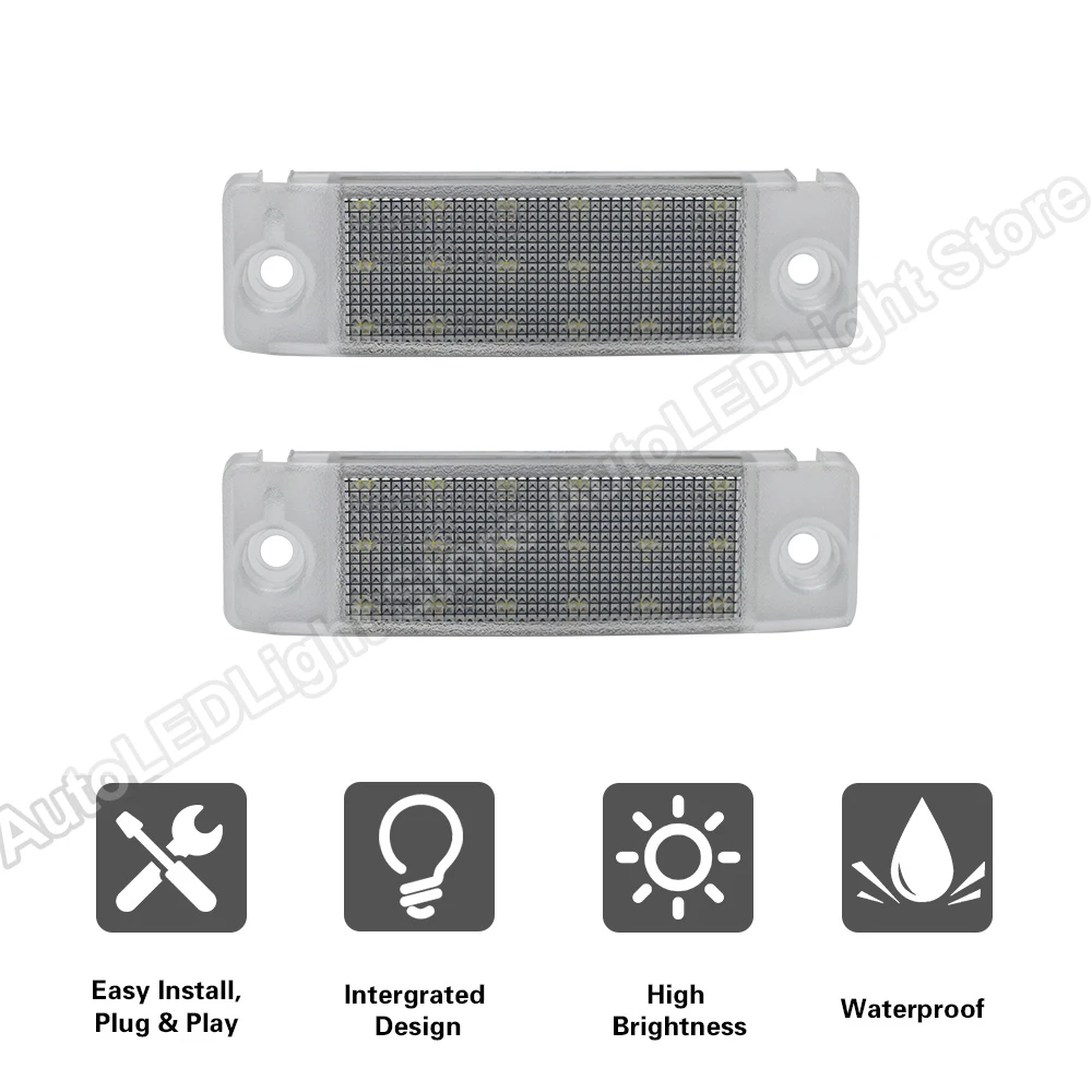 Number Plate Lamp For Toyota 4Runner Sequoia Land Cruiser Prado 2PCS Plug&Play No Error License Plate LED Lights For Lexus GX470
