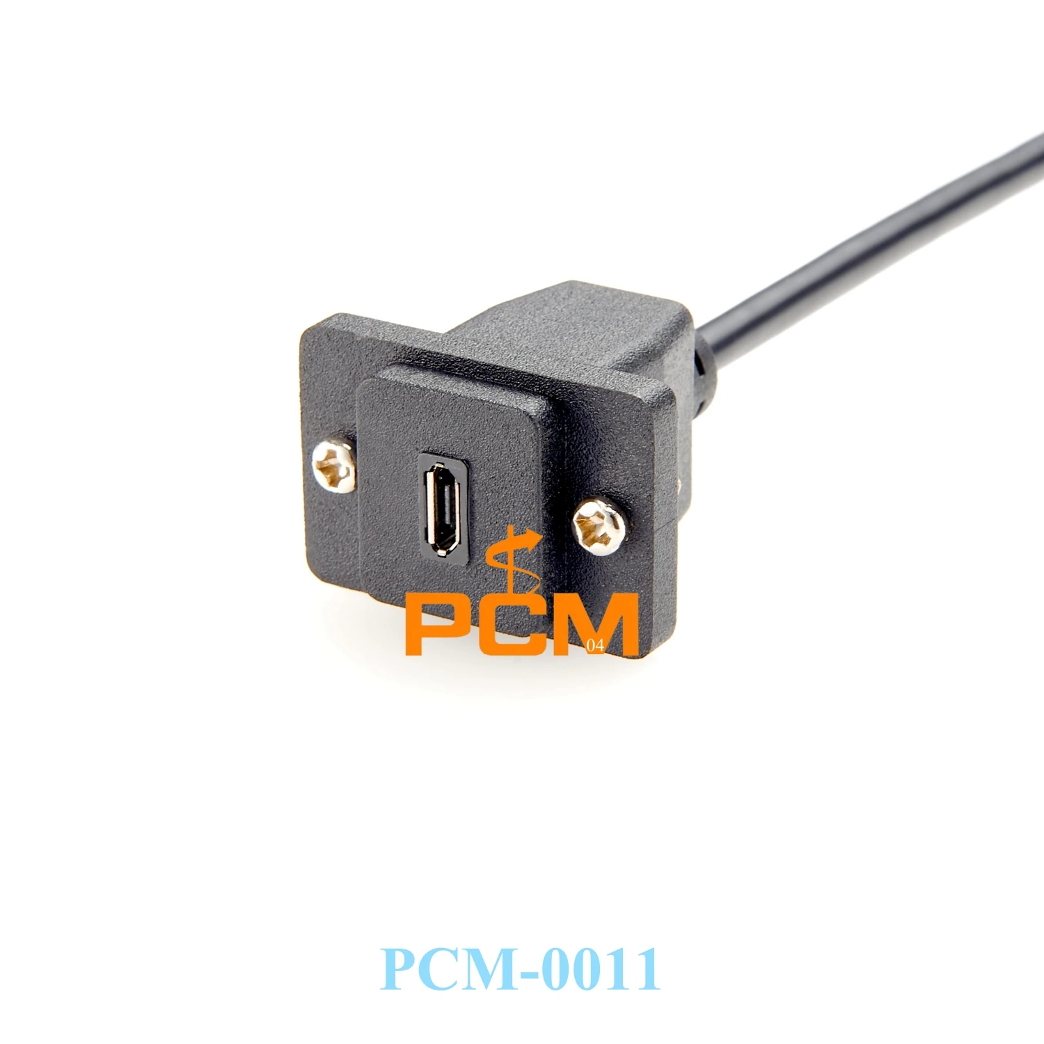 Panel Mount Micro-USB Cable with Screw Lock Micro-B Female to Male Extension Cable for Data Transfer Patch Panel Mount