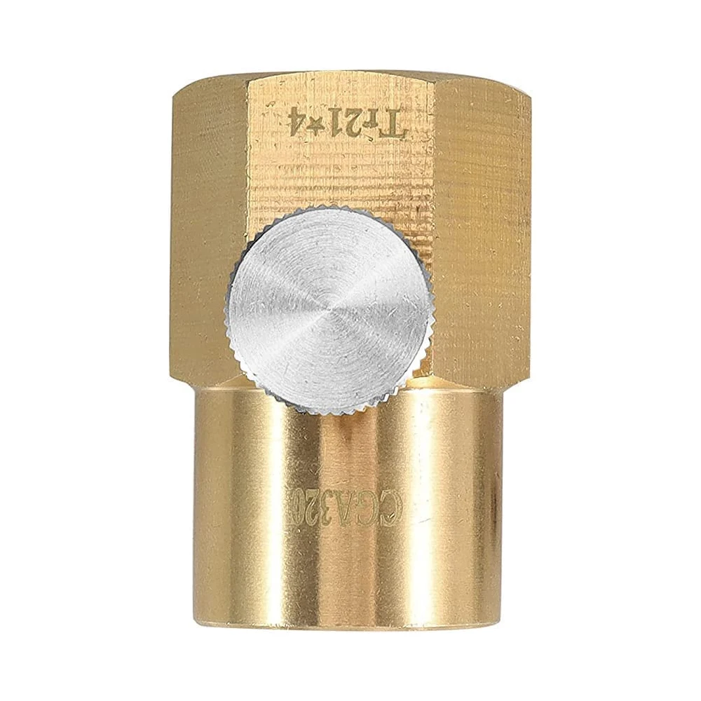 PERA Household Soda Bottle Soda Water Cylinder CO2 Refill Connector Adapter Accessories,Soda CO2 Adapter CGA320 to TR21.4