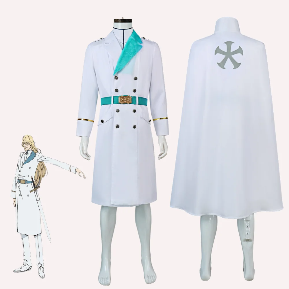 Bleach Guerre Sanglante de Mille Ans Costume Cosplay Jugram Haschwalth Uniforme Quincy Blanc Cape Anime Halloween Adulte