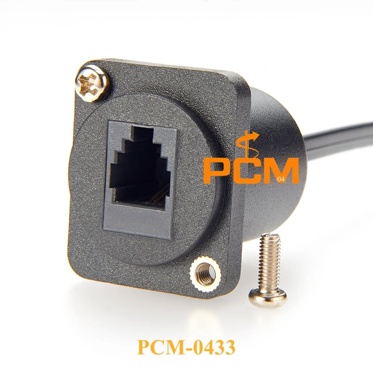 Telephone cable 4P4C RJ9 RJ11 CAT3 Modular plug D type panel mount female to female extension cable,for audio signal