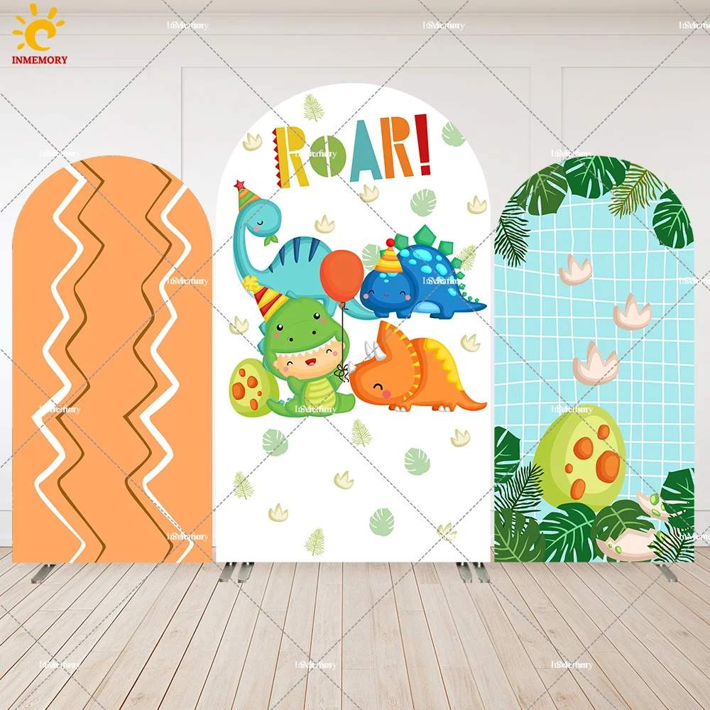 Boy Baby Shower Decoration Dinosaur Arch Backdrop Cover Roar 1st Birthday Party Chiara Wall Banner Background Photobooth