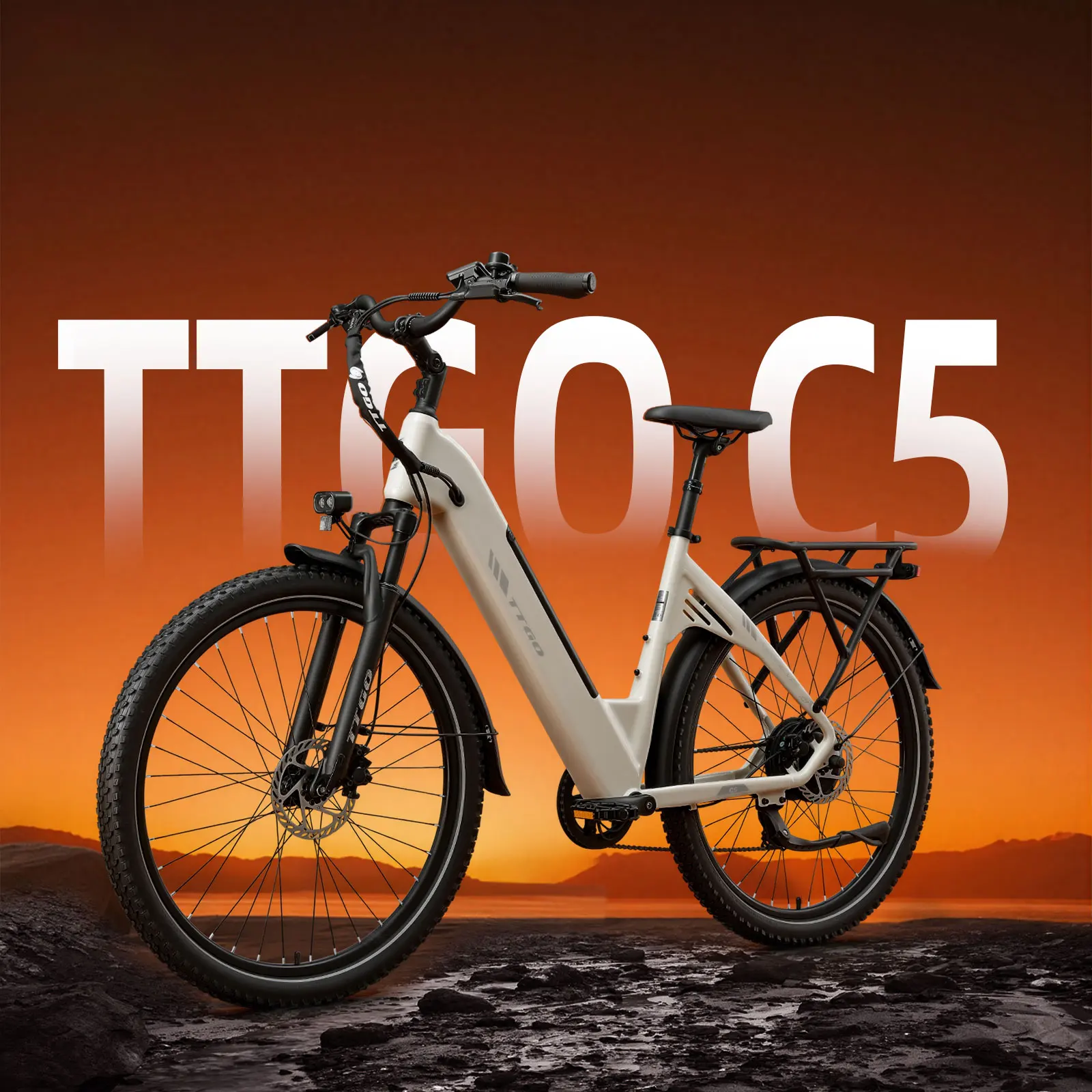 Vélo électrique TTGO C5 28 pouces, 648Wh, moteur 250W, autonomie 130 km, vélo électrique de ville pour femmes et hommes, 7 vitesses, freins à disque hydrauliques, vélo de trekking, vélo de banlieue.