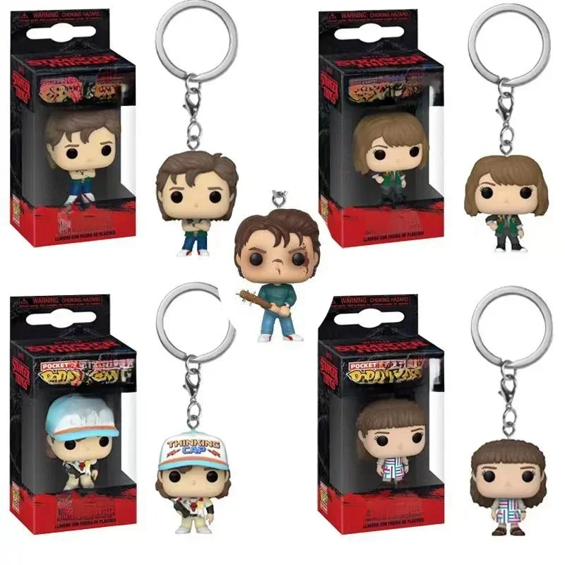 Funko Pop poche Pop porte-clés étranger onze Robin barbe Steve Dustin porte-clés chaîne modèle jouet adultes enfants cadeau jouets