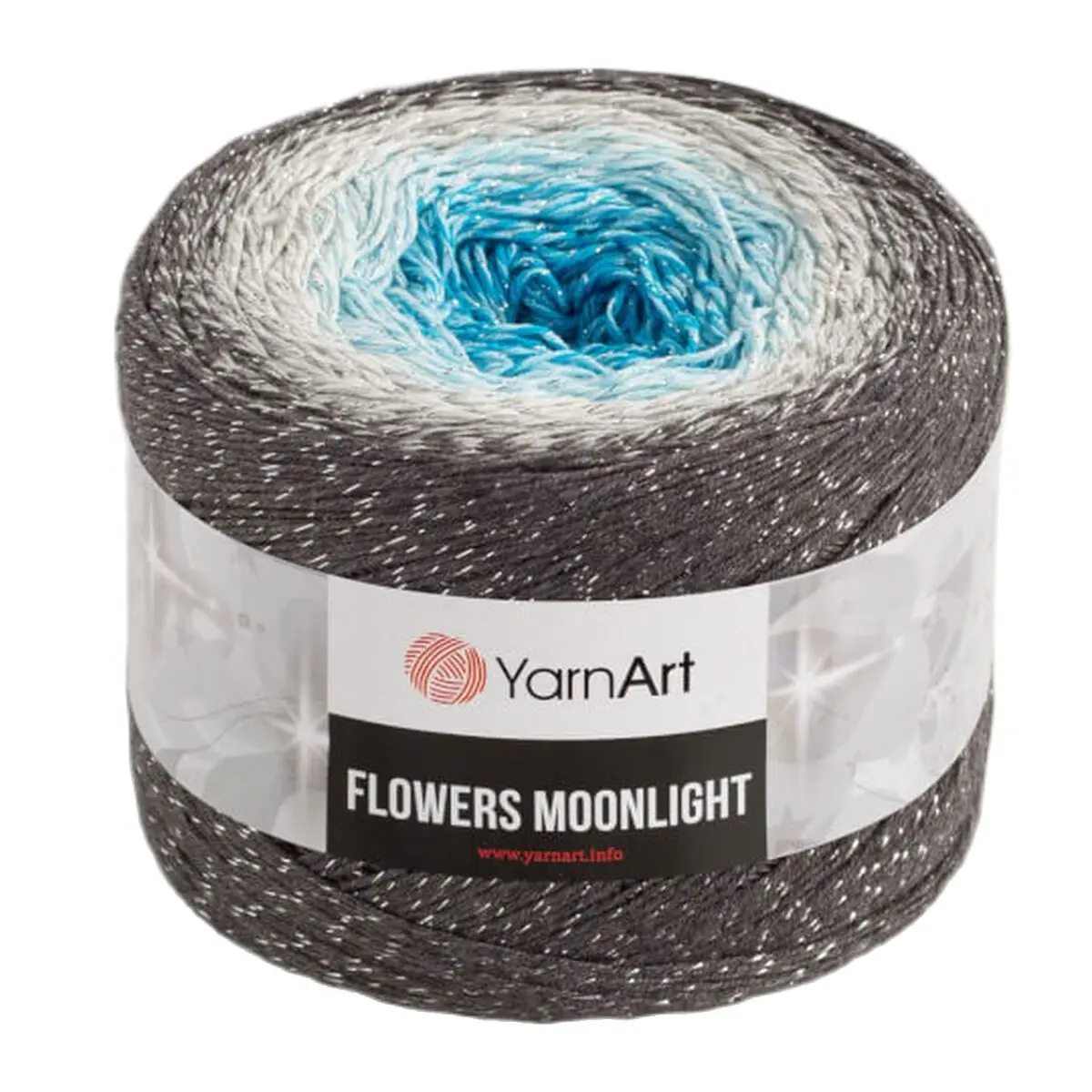 Yarnart Flowers Moonlight Glittery Marbling 260Gr 1000 M. Hand Knitting Yarn 53% Cotton 43% Polyacrylic 4% Metallic Polyester