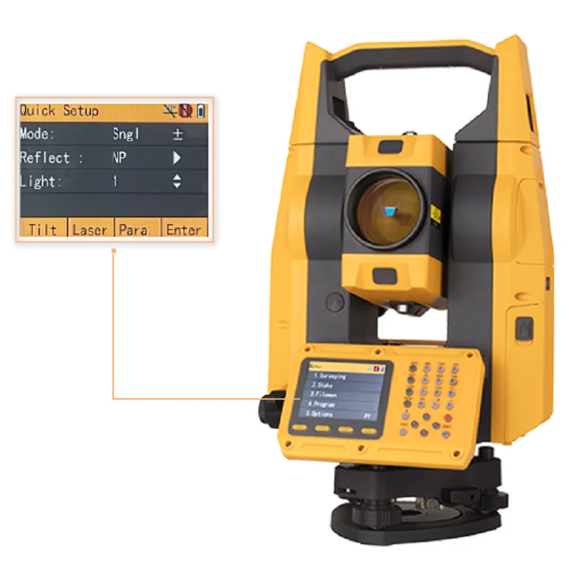 

Hi-Target HTS-521L10 Long Range 1000M Reflectorless HD Color Screen optical Total Station with Hard carry box