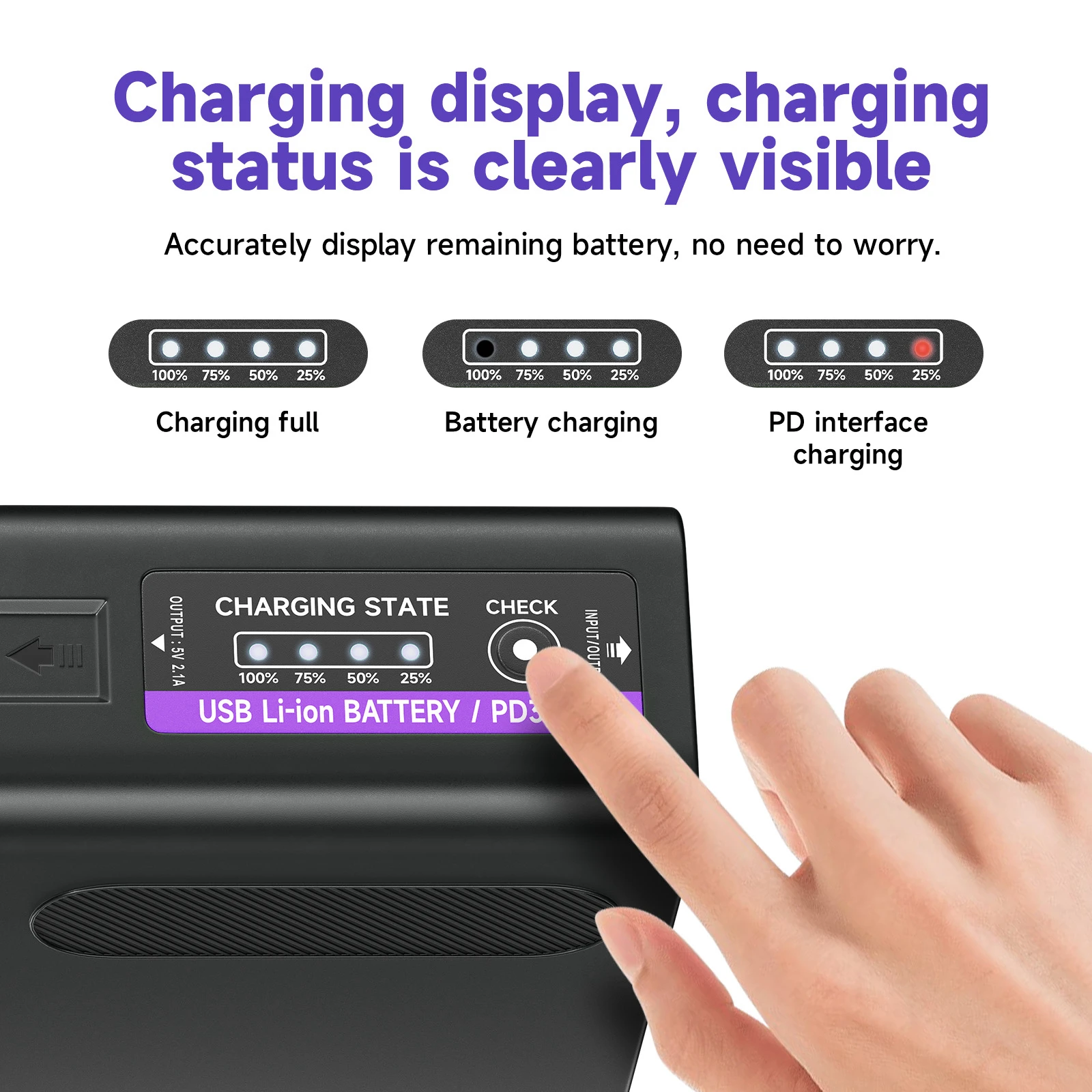 NP-F990 F980 F970 F750 بطارية مع PD30W شحن سريع لسوني NP F980 F970 F960 F750 F570 NEX-EA50C HXR-HD1000C VL-D85T ضوء