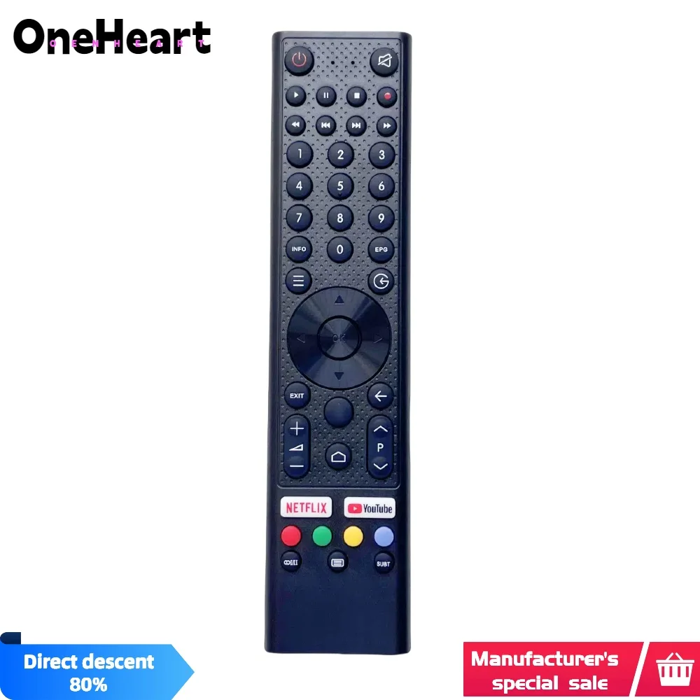 NEW Remote Control For Continental Edison CEQLED55SABFB7 CEQLED58SA20B7 CEQLED43SA21B7 CEQLED50SA20B7 CEQLED55SA20B7 Smart TV