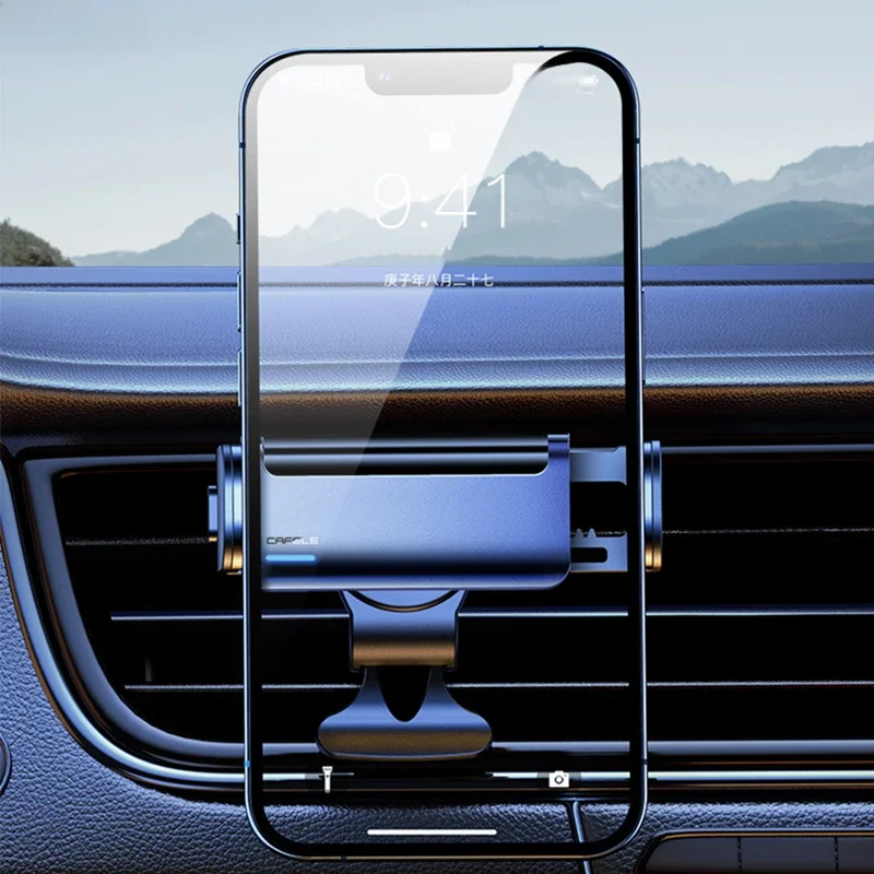 Universal Car Air Vent Phone Holder Electric Cell Phone Holder Automatic Stretching And Clamping Phone Mount For iPhone Xiaomi