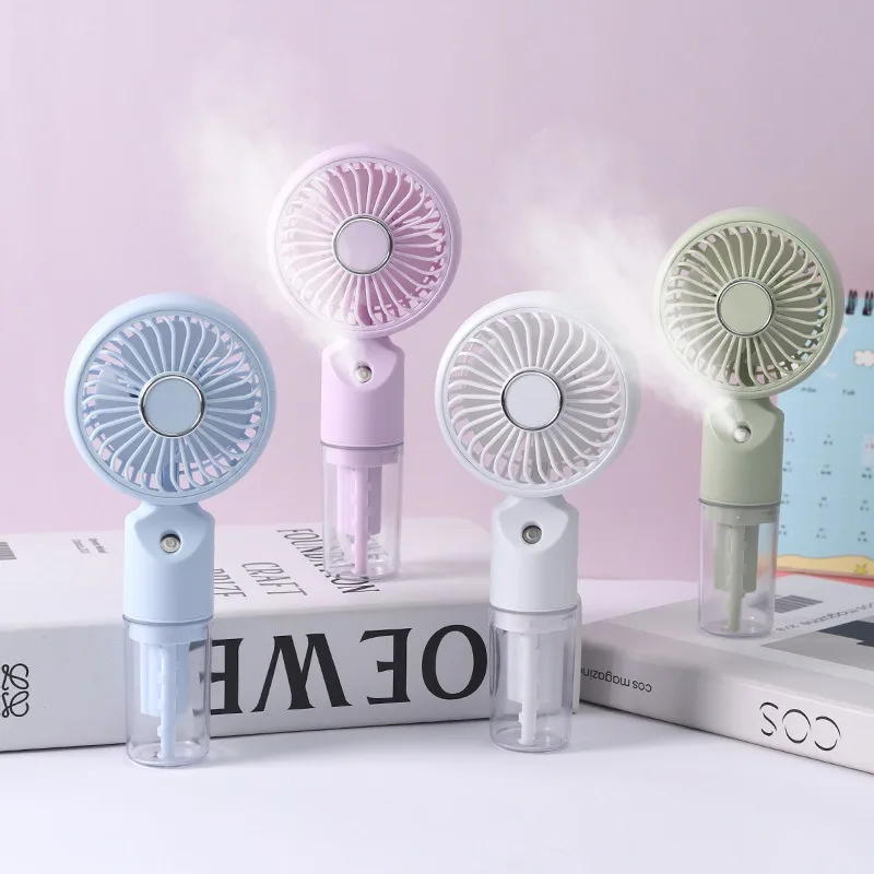 Ventilador de Pie Plegable con Humidificador y Nebulizador Ventilador Telescopico Recargable 10000mAh con Control Remoto y Luz Nocturna Silencioso con Osculacion Automatica y Altura Ajustable para Hogar Oficina y Exterior Estilo Moderno
