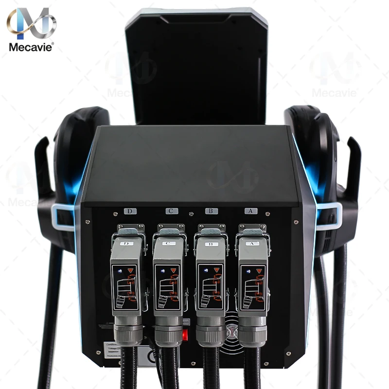 EMS HIEMT RF Body Contouring Machine 4 Handles Emergency Stop Button Electromagnetic Muscle Stimulation Non Invasive Body Sculpt