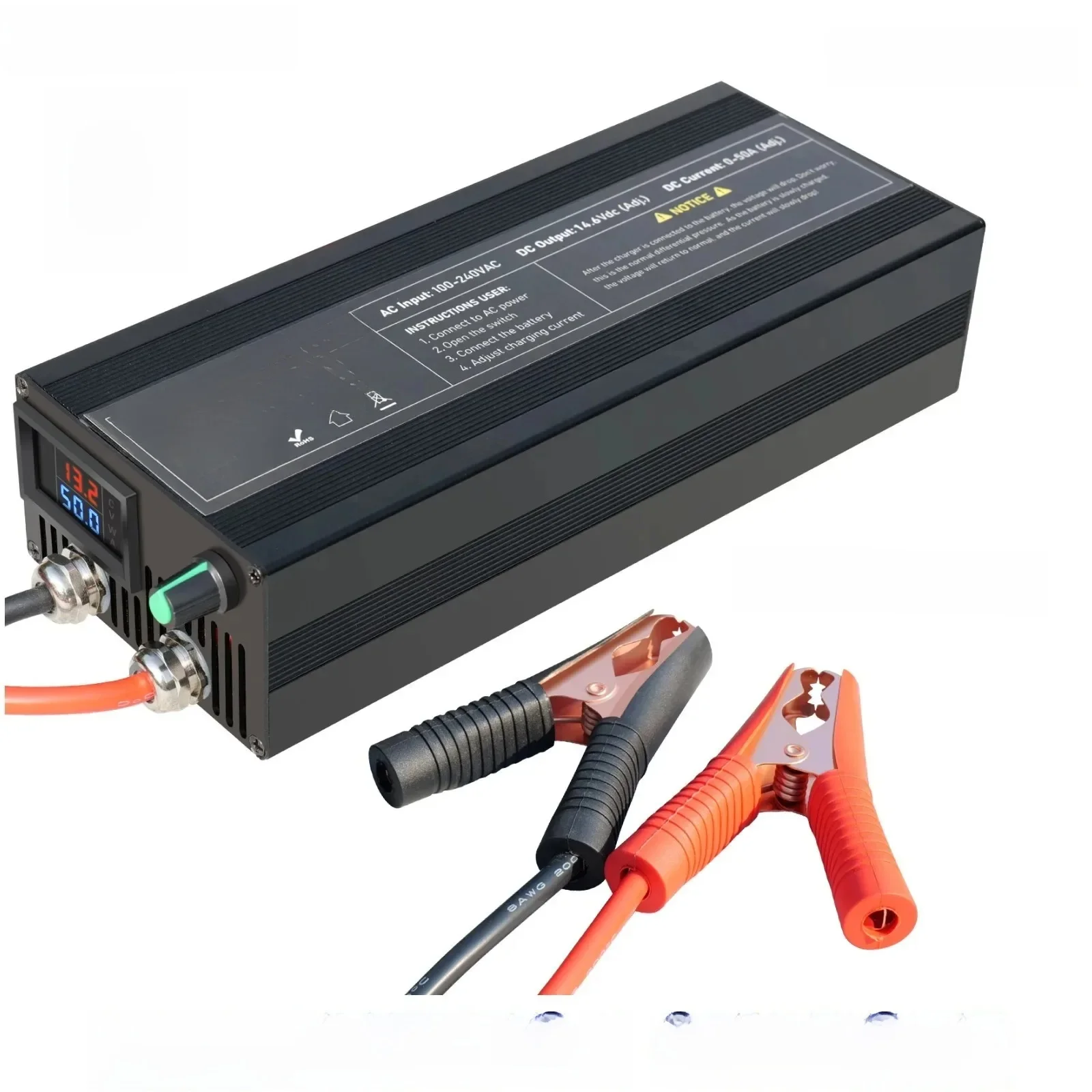 14.6V 50A/60A/85A/100A LiFePO4 Batterij Oplader Voor 12V 12.8V Lifepo4 batterij High Power Charger power bank adapter oplader - afbeelding 2