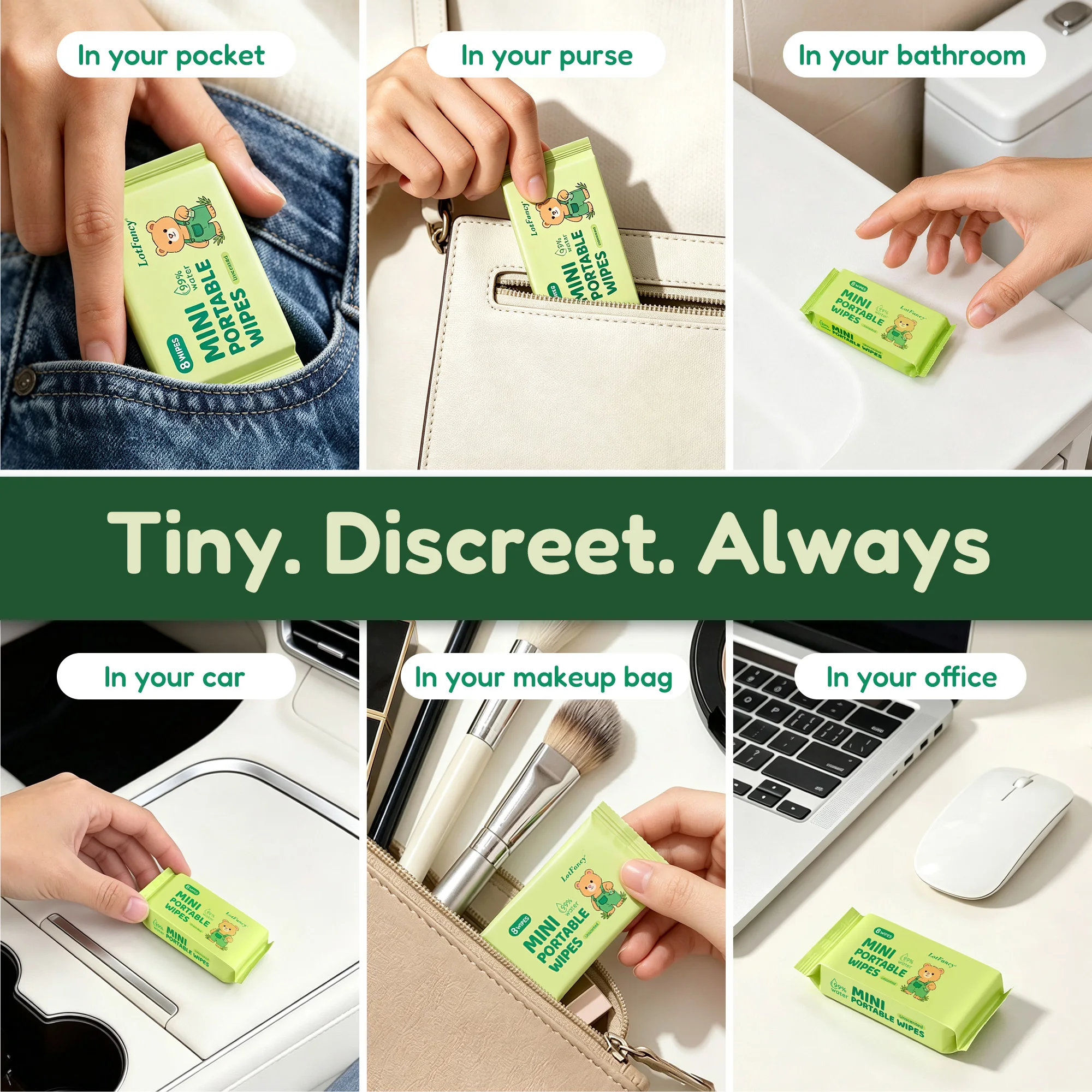 Mini Flushable Wet Wipes 5