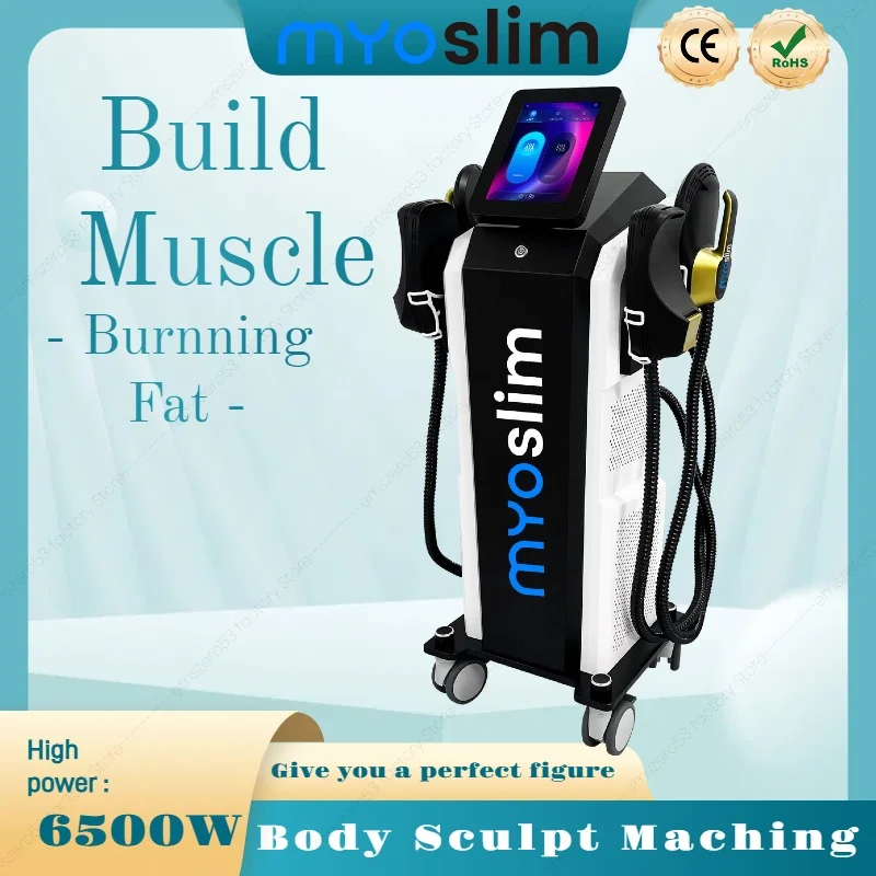 

NEW Black EMS Body Sculpt RF Machine 6500W MYOslim Electromagnetic Fat Pelvic Slimming Sculpting Muscle Stimulation Device Salon