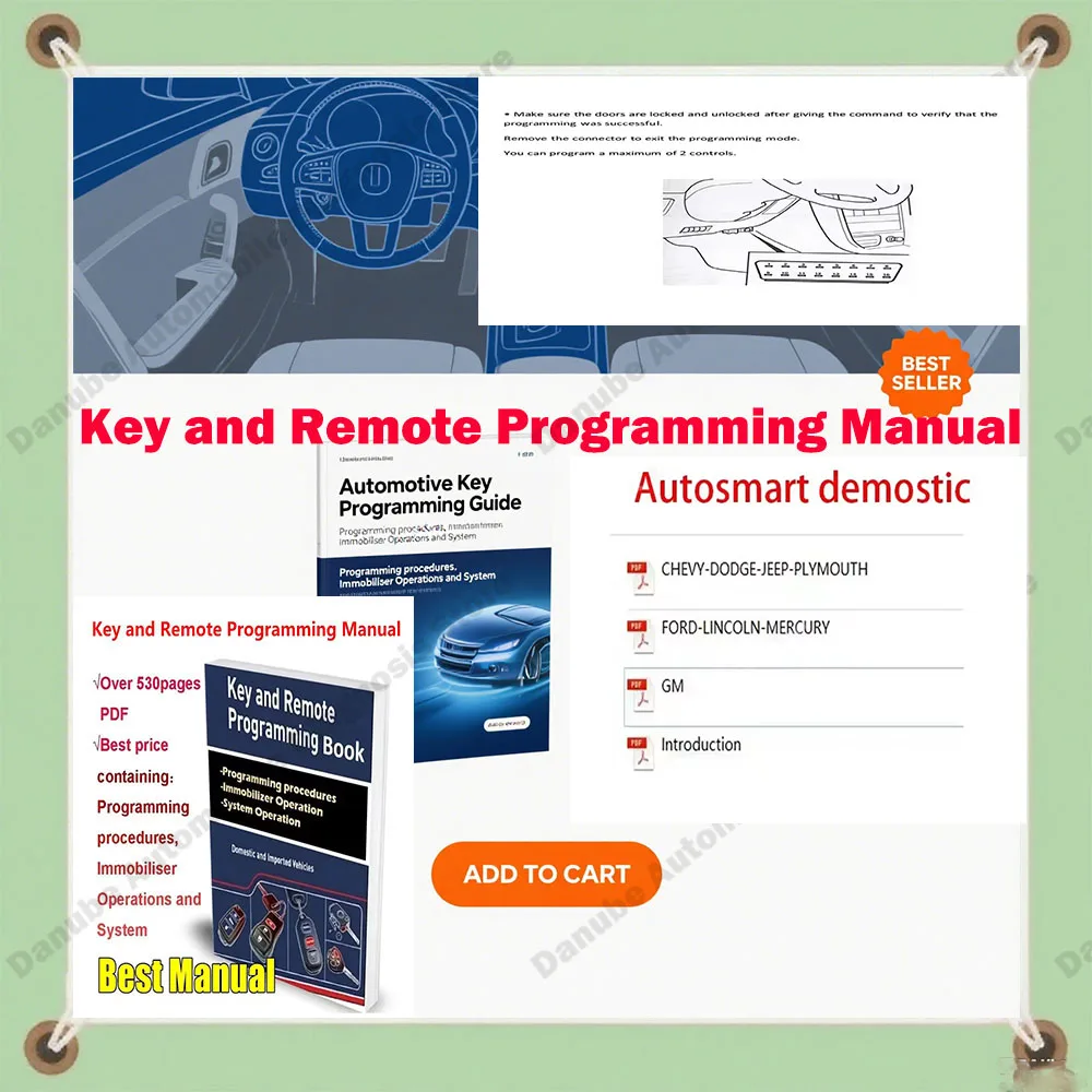 

Key and Remote Programming Manual Guide for All LockSmith Professionals Containing Program Immobiliser System Operations Repair