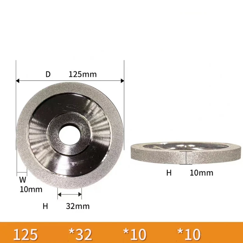 

125mmx32 Hole Diamond Grinding Wheel Grinding Tungsten Steel Ceramic CBN Milling Cutter 50/100/150/200/320/400 Grit