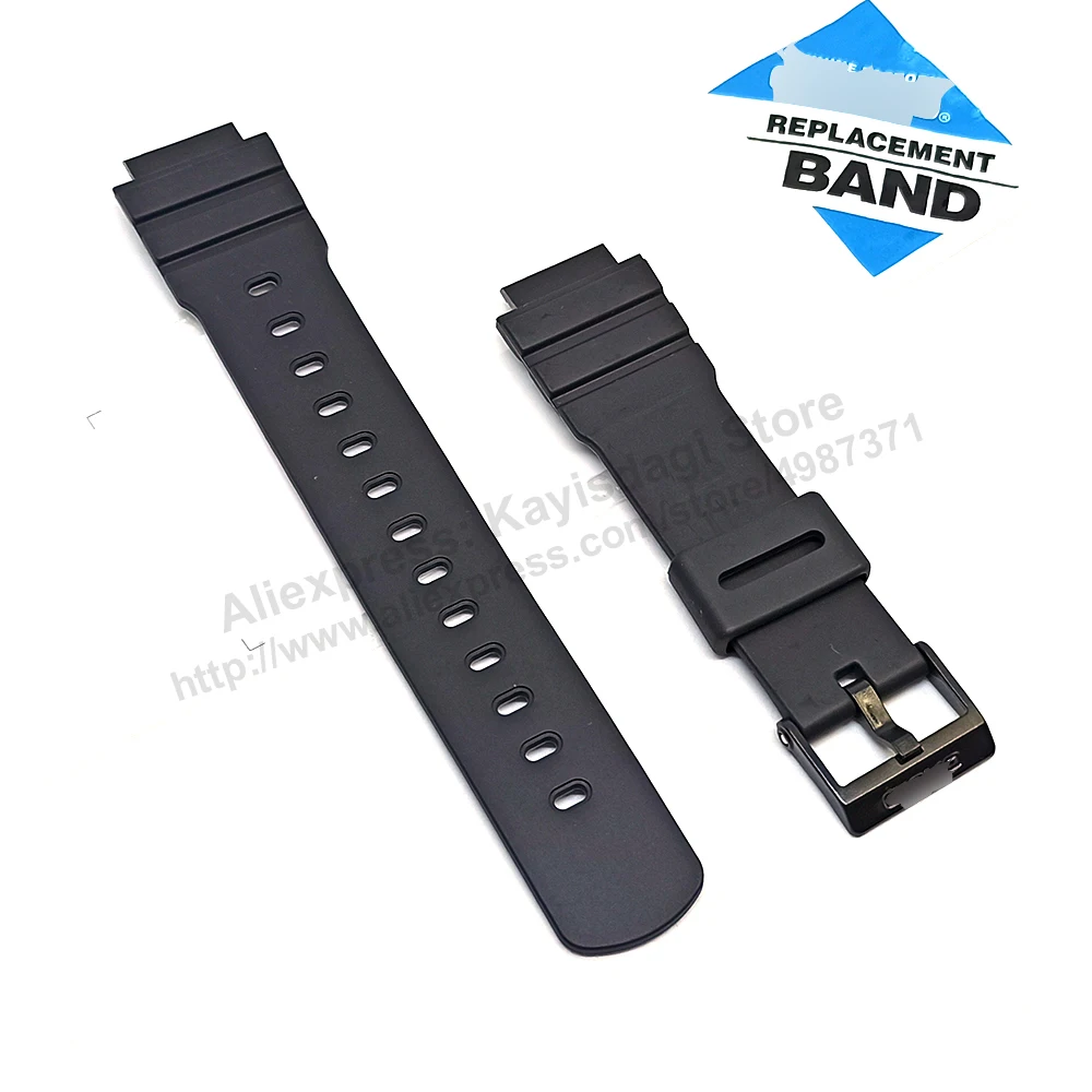 16mm Black Rubber Replacement Watch Band / Strap Compatible for Casio AW-10 , AW-20 , AW-21U , ARW-31 , ARW-32 , ARW-33 image 2