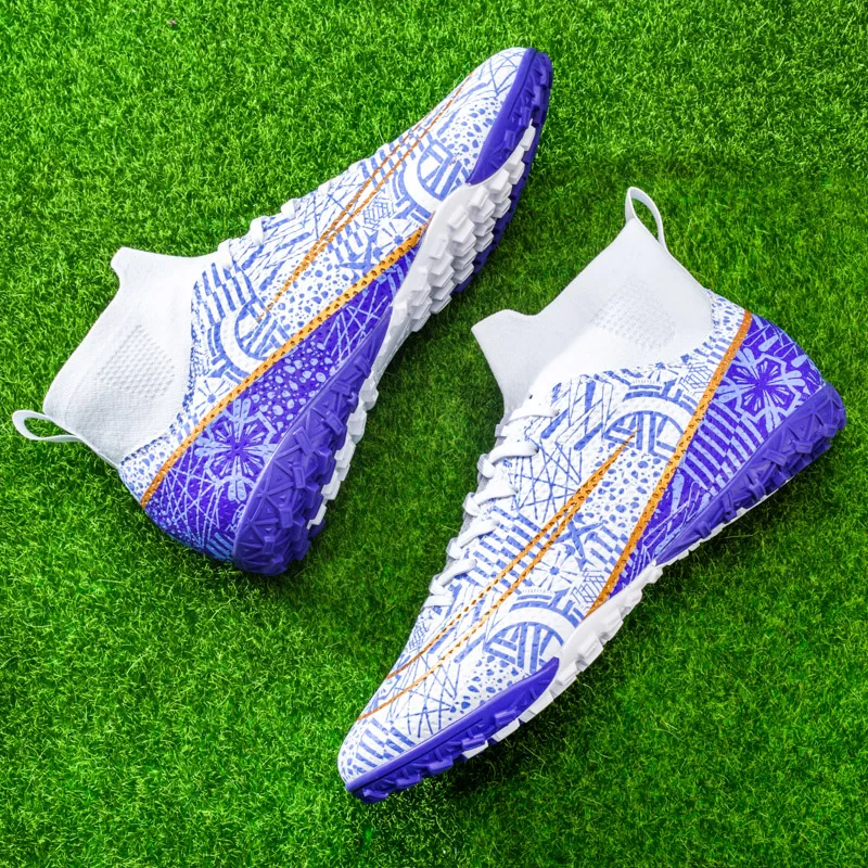 Men Football Boots Long Spike Kids Grass TF/FG Training Soccer Shoes Professional Society Sneakers Outdoor Sports Football Shoes