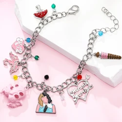 Pink Crying Baby K12 Charm Bracelet Melanie Martinez Portals Mask Pendant Jewelry Record Fashion Fans Gift Souvenir Accessories