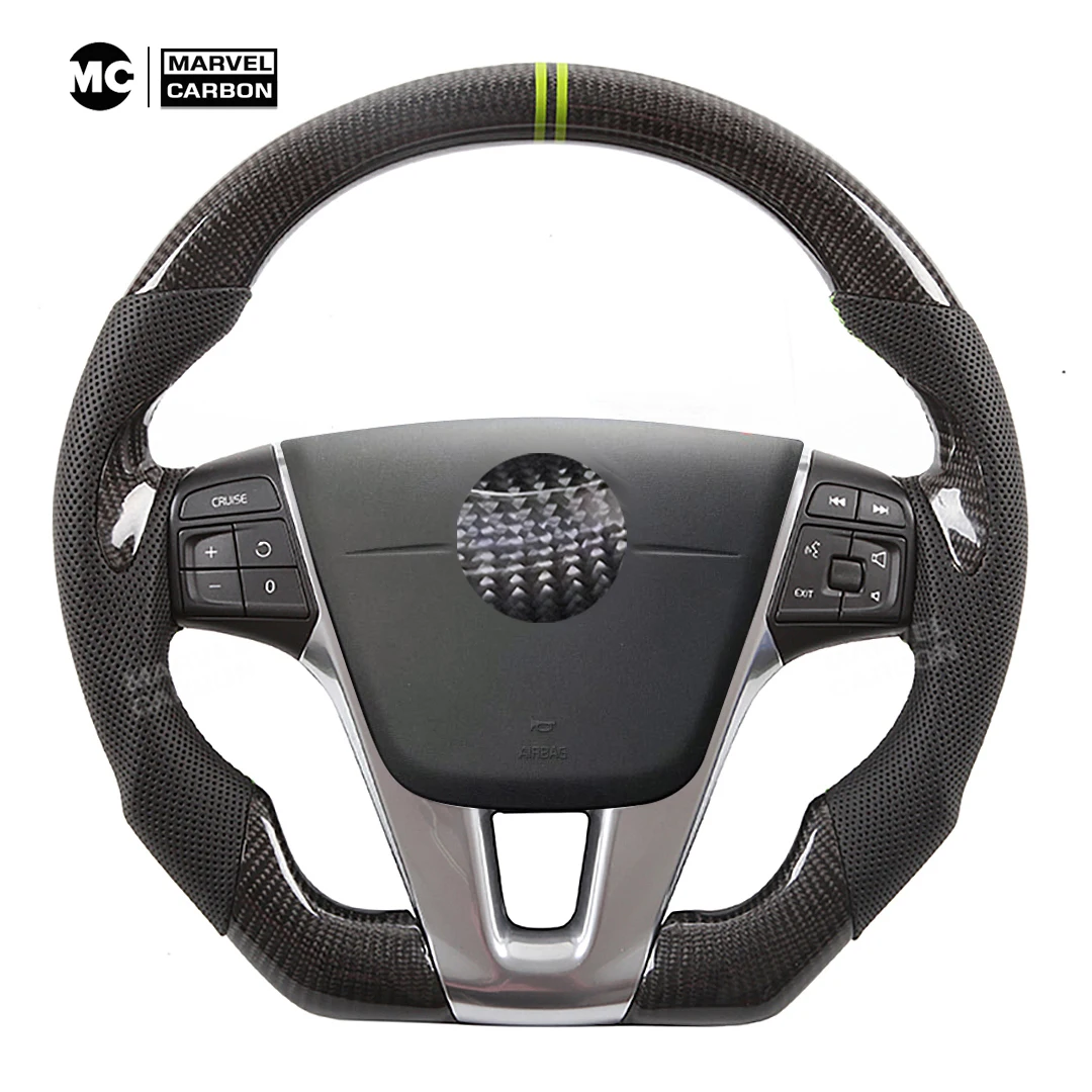 Carbon Fiber Steering Wheel for Volvo XC40 XC60 XC90 V60 S60 V40 - Performance Upgrade Auto Accessory